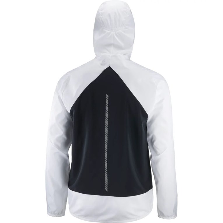 White Salomon Bonatti Cross Men's Windbreaker | PH 27683N